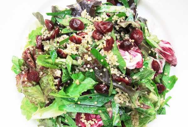 Raw Kale Salad with Quinoa
