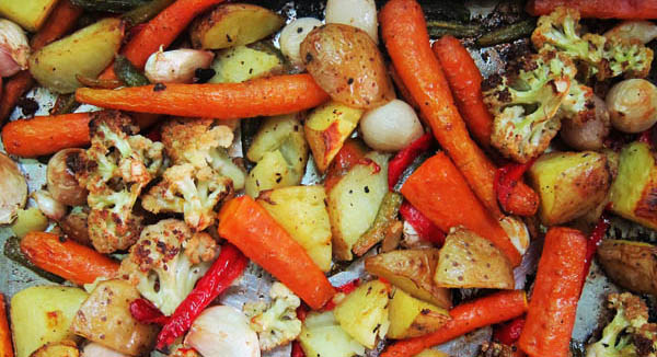Fall Roasted Vegetables for Salad with Quinoa