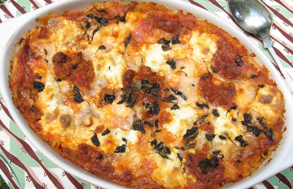 Lasagna with Homemade Italian sausage and Ricotta