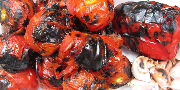 roasted Tomatoes and red bell peppers 