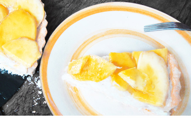 Mango Tart with Coconut Jasmine Rice Pastry Cream