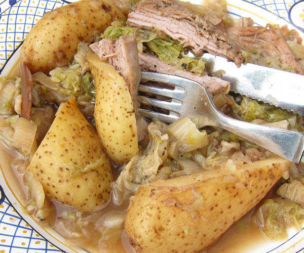 Fennel Spiced Pork with Cabbage and Potatoes